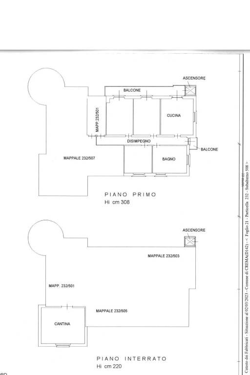 piano 1° - 4 locali