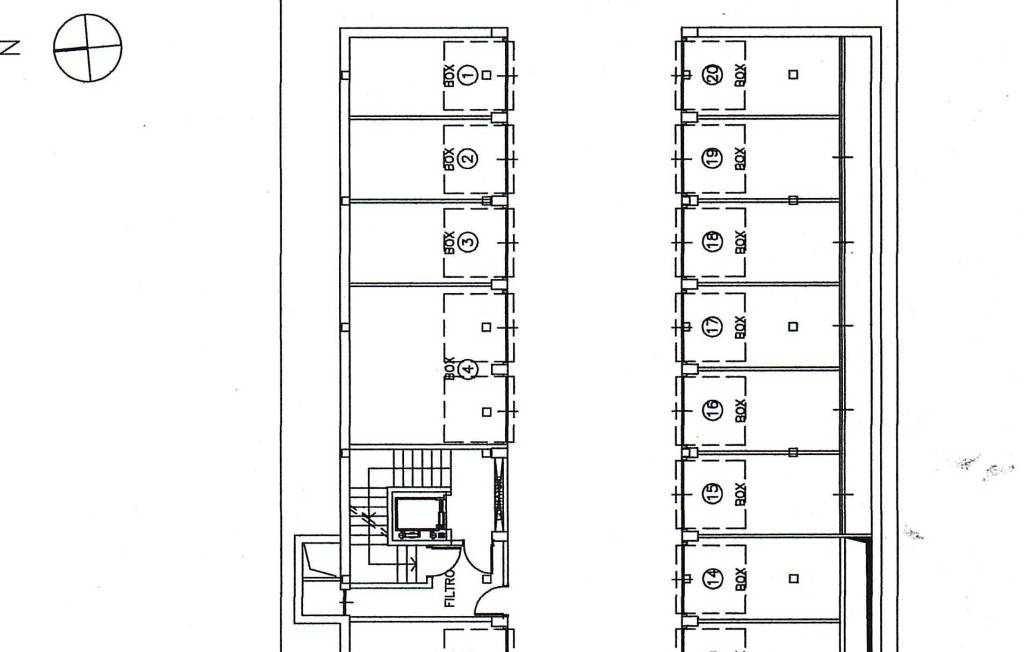 Planimetria garage e accesso ascensore