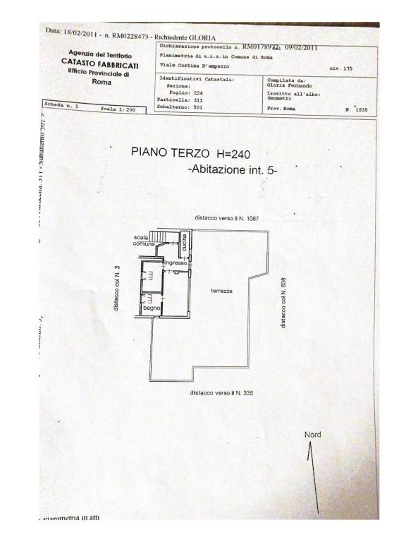 PIANO TERZO H=240 1