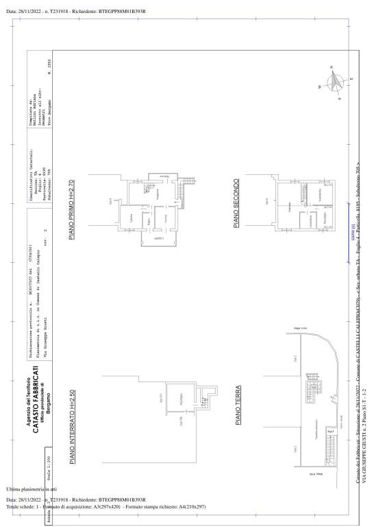 Planimetria rasterizzata Appartamento Sub. 705 1