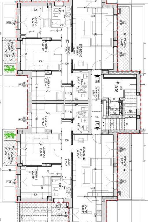 Planimetria appartamenti PT-P1-P2 1