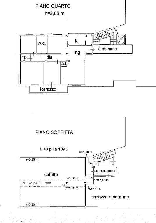 piantina appartamento e soffitta