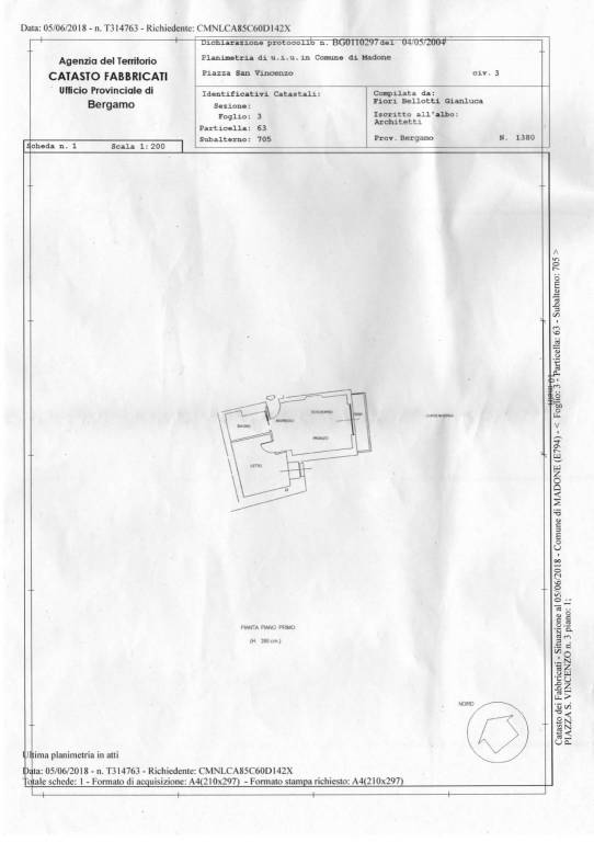 scheda catastale madone 1