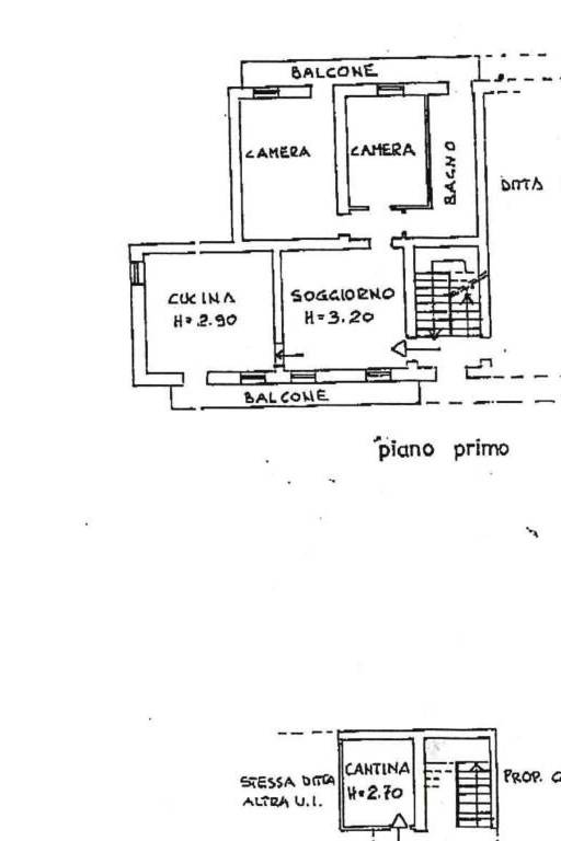 Planimetria appartamento e cantina 1