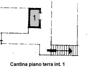 Planimetria cantina int. 1 colorata