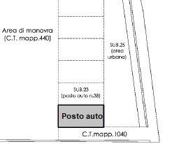 Planimetria colorata posto auto