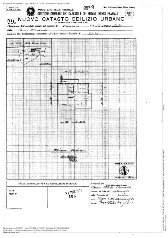 Planimetria  apppartamento Fg.18 n.188 sub.2 1