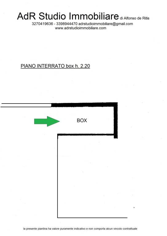 piantina BOX viale Tibaldi n. 56