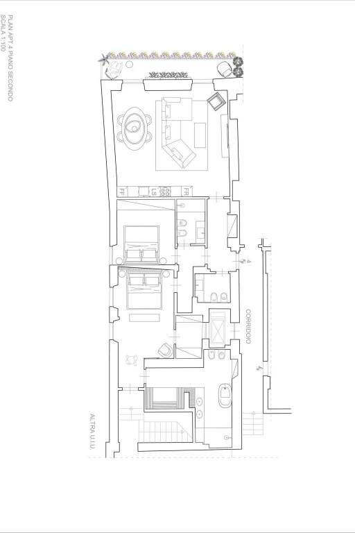 Plan apt. 4 Le Terrazze-scala 1a100-InteriorDesign