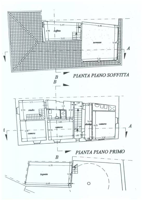 Progetto 2 - Primo piano e soffitta con terrazza