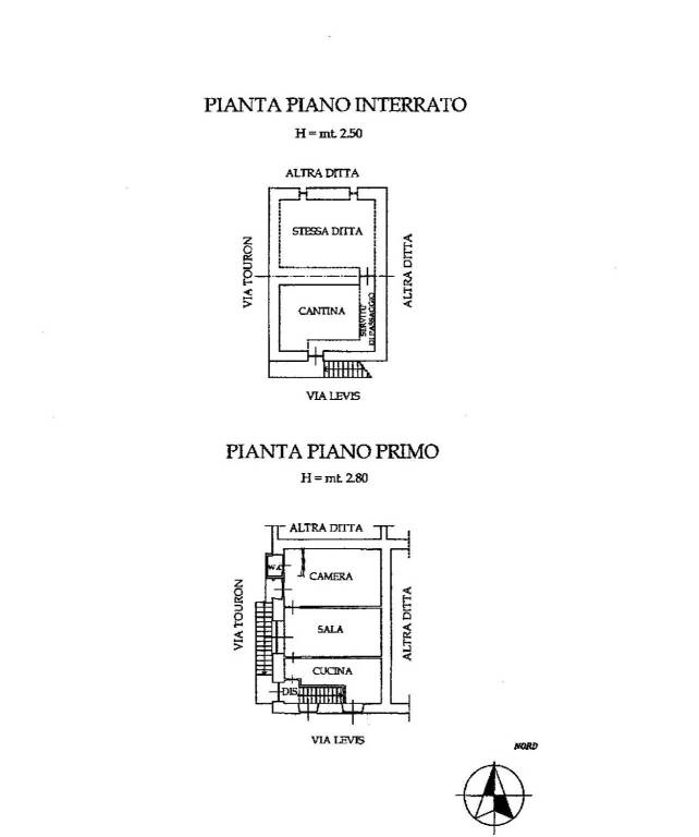 PLANIMETRIE CHIOMONTE Piano Primo