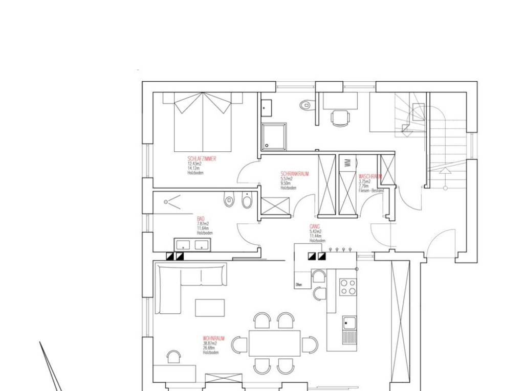 Residence Schlossblick: Appartamenti vacanze con vista panoramica - Planimetria 2
