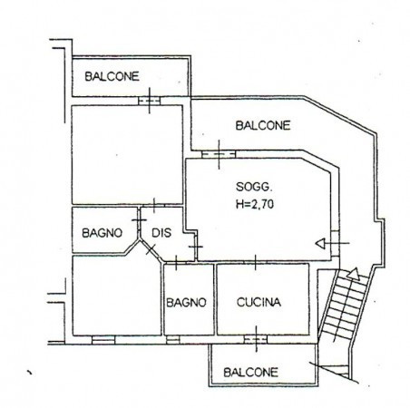 Vendita appartamento senigallia. posto auto, balcone, riscaldamento ... Appartamento 70 mq planimetria