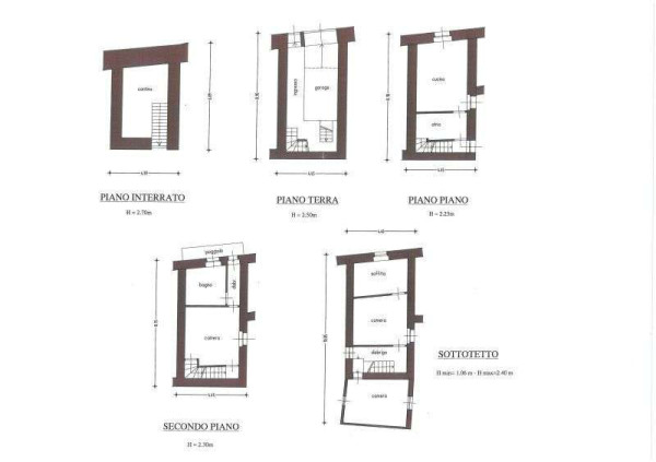 Vendita casa indipendente ala. da ristrutturare, posto auto ... Planimetria casa 120 mq